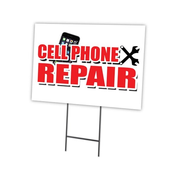 16 in Height, 0.25 in Width, Coroplast, 16" x 12", C-1216-DS-Cell Phone Repair